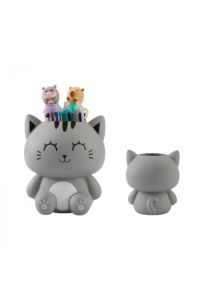 Čaša za olovke iTotal Cat siva 3D XL3015