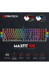Tipkovnica gaming žična mehanička Fantech Max Fit 108 R. S: MK855RGB crna