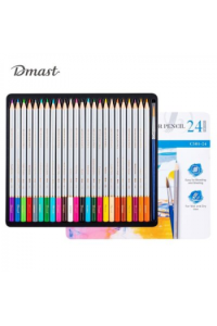 Umjetnički set za crtanje Deli Dmast akvarelne olovke 3,0mm 24 kom u metalnoj kutiji EC301-24 140009062 - slika proizvoda
