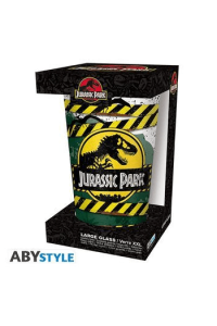 Jurassic Park - Large Glass - 400Ml -Danger High Voltage - - slika proizvoda