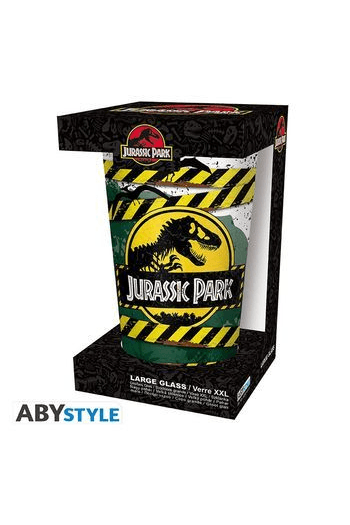 Jurassic Park - Large Glass - 400Ml -Danger High Voltage - - slika proizvoda