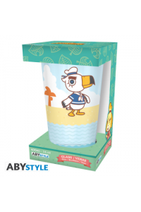 ANIMAL CROSSING - Large Glass - 400ml - "Beach Characters" - box