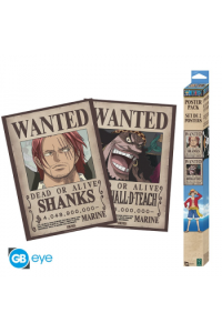 One Piece - Set 2 Posters Chibi 52X38 - Wanted Shanks & Blackbeard - slika proizvoda