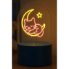 Lampa staklena kupola iTotal NEON-efekt LED rotirajuća Sleepy Cat XL3264 - slika proizvoda