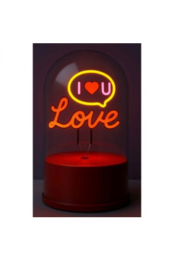 Lampa staklena kupola iTotal NEON-efekt LED rotirajuća Love U XL3262 - slika proizvoda
