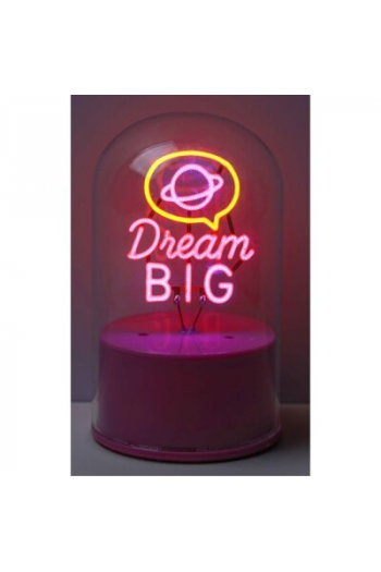 Lampa staklena kupola iTotal NEON-efekt LED rotirajuća Dream Big XL3263 - slika proizvoda