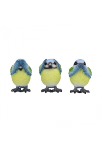 Nemesis Now Three Wise Blue Tits 8Cm