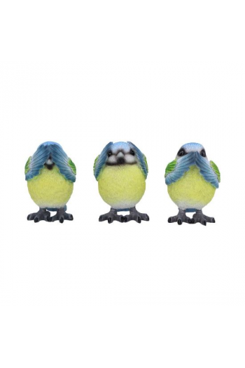 Nemesis Now Three Wise Blue Tits 8Cm - slika proizvoda