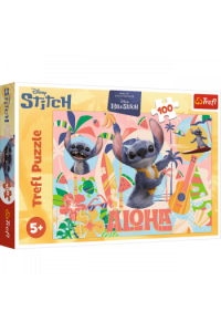 TREFL puzzle 100 kom, Stitch and friends in action 16495