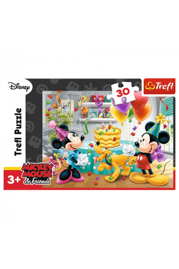 TREFL puzzle 30 kom, Mickey and Minnie rođendanska torta 18211 - slika proizvoda