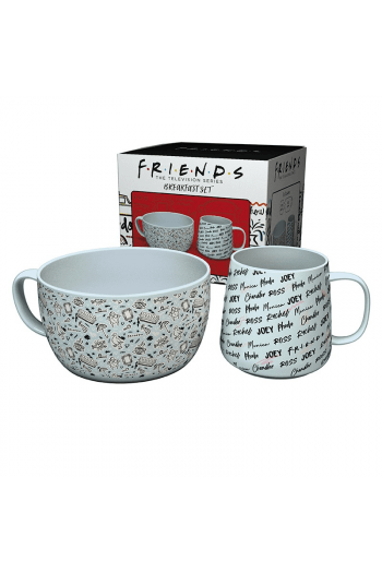 Friends - Breakfast Set Mug + Bowl - Doodle - slika proizvoda