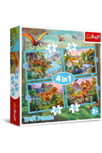 TREFL 4u1 puzzle dinosauri 34609 - slika proizvoda