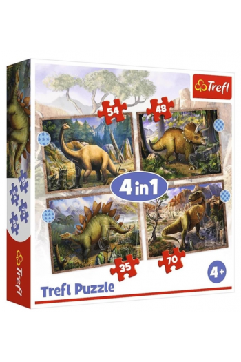 TREFL 4u1 puzzle dinosauri  34383 - slika proizvoda