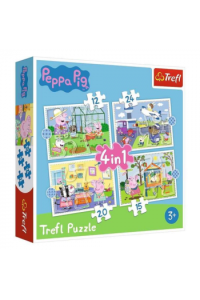 TREFL 4u1 puzzle Peppa Pig  34359 - slika proizvoda