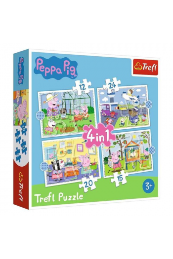 TREFL 4u1 puzzle Peppa Pig  34359 - slika proizvoda