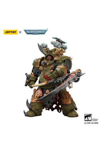 Warhammer 40k Action Figure 1/18 Death Guard Deathshroud Terminator 1 with Manreaper and Plaguespurter Gauntlet 14 cm - slika proizvoda