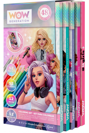 Set boje drvene 48 kom s bilježnicom Wow Generation P4 - slika proizvoda