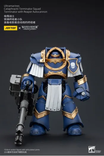 Warhammer The Horus Heresy Action Figure 1/18 Uitramarines Cataphractii Terminator Squad Terminator with Reaper Autocannon 14 cm - slika proizvoda