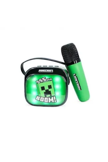 OTL Minecraft PopSing Led Light Up Wireless Karaoke Speaker With Microphone - slika proizvoda