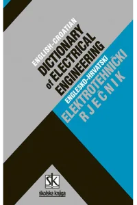 Englesko-hrvatski elektrotehnički rječnik - naslovnica