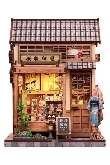 Miniature House Model Kit Sakura O Kimono Shop 19 x 14 cm - slika proizvoda