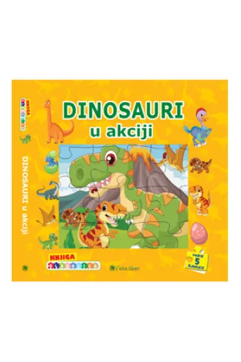 Knjiga slagalica - Dinosauri u akciji (Slikovnica) - naslovnica