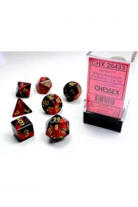 Chessex - Gemini Black-Red/gold Polyhedral 7-Dice set - slika proizvoda