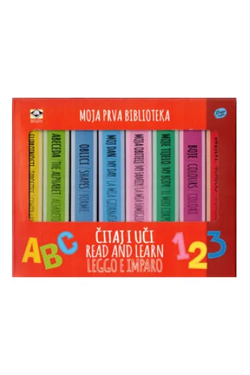 Moja prva biblioteka - Čitaj i uči - hrvatski-engleski-talijanski (Slikovnica) - naslovnica