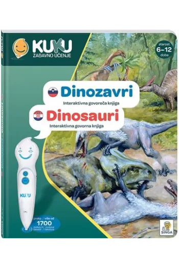 Interaktivna knjiga Kuku - Dinosauri (bez olovke) - naslovnica