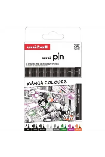 Marker Uni PIN-200 set 8P manga colours - slika proizvoda