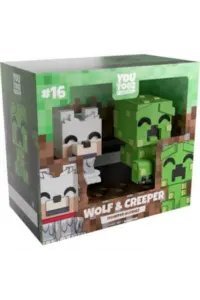 Minecraft Vinyl Figures Wolf and Creeper Monitor Buddiez - slika proizvoda
