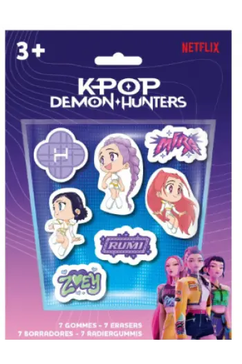 K-Pop Demon Hunters - Stationery Collection - Set Of 7 Erasers - slika proizvoda
