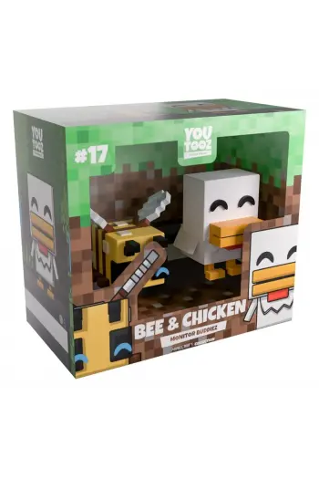 Minecraft Vinyl Figures Bee and Chicken Monitor Buddiez - slika proizvoda