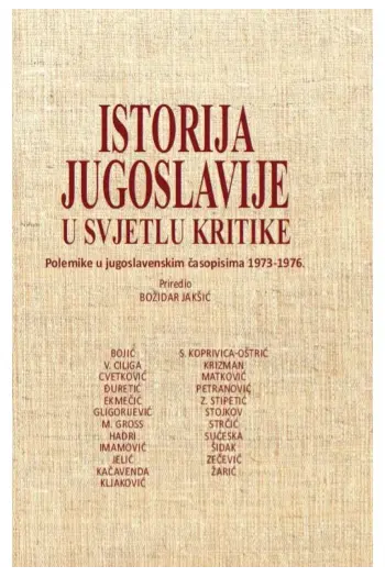 Istorija Jugoslavije u svijetlu kritike - naslovnica