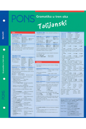 Gramatika u tren oka - talijanski - naslovnica