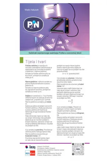 Pin Fizika, sažetak nastavnog sadržaja s digitalnom vježbenicom za OŠ - naslovnica