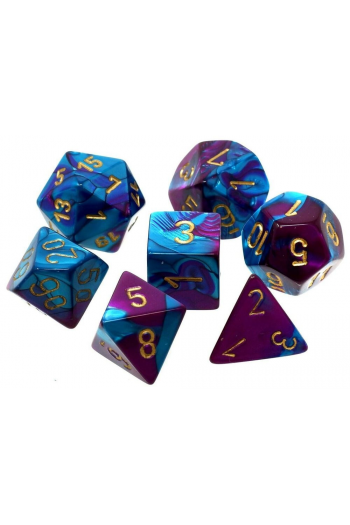 Chessex - Gemini Purple-Tea/gold Polyhedral 7-Die Set - slika proizvoda