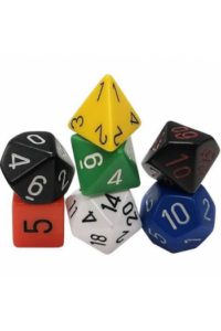 Chessex - Nostalgia Opaque GM & Beginner Player Polyhedral 7-Dice Set - slika proizvoda