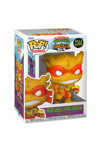 Godzilla x Turtles POP! Animation Vinyl Figure Michelangelo X Ghidorah 9 cm - slika proizvoda