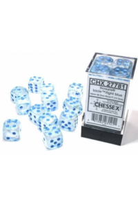 Chessex - Borealis Icicle/light blue Luminary 16mm d6 Dice Block (12 dice) - slika proizvoda