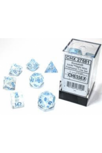 Chessex - Borealis Icicle/light blue Luminary Polyhedral 7-Dice Set - slika proizvoda