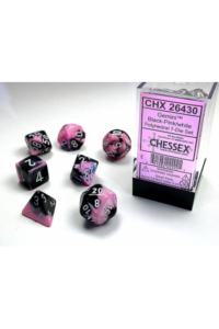 Chessex - Gemini Black-Pink/white Polyhedral 7-Die Set - slika proizvoda