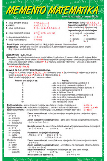 Memo matematika 5-8 - naslovnica
