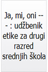 JA, MI, ONI - etika udžbenik - naslovnica