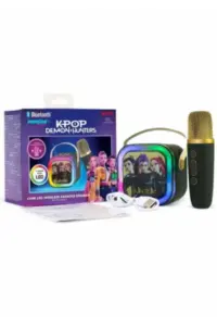 OTL - KPOP Demon Hunters Popsing Led Light Up Wireless Karaoke Speaker With Microphone (Black) - slika proizvoda