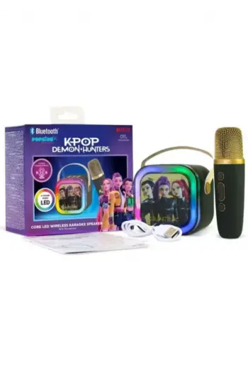 OTL - KPOP Demon Hunters Popsing Led Light Up Wireless Karaoke Speaker With Microphone (Black) - slika proizvoda
