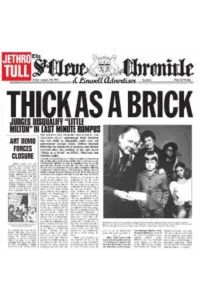 Jethro Tull - Thick As A Brick LP - omot