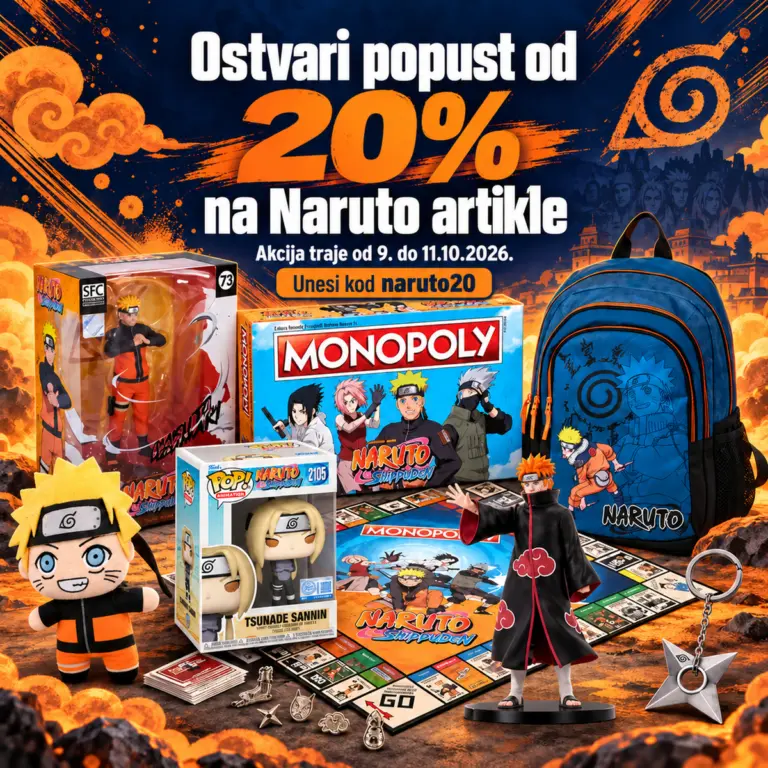 Naruto akcija na Menartshop.hr: ostvari 20% popusta uz kod naruto20