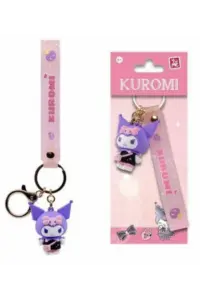 Yume Hello Kitty And Friends Keychain & Strap Kuromi Cute Outfit Series Party Time Kuromi - slika proizvoda