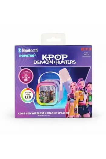 OTL - KPOP Demon Hunters Popsing Led Light Up Wireless Karaoke Speaker With Microphone (Purple) - slika proizvoda